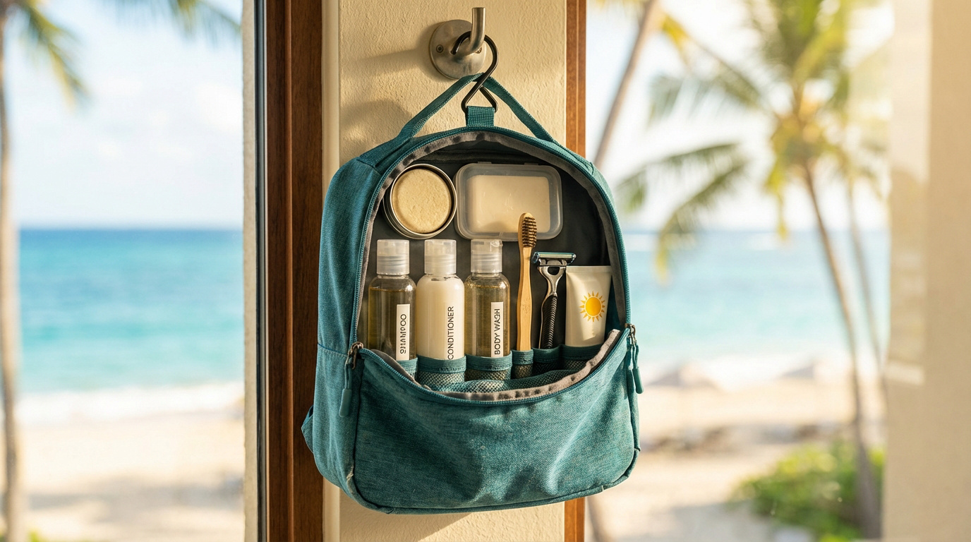 Bien choisir sa trousse de toilette voyage | Guide 2026 - Maquillage Yeux Marron